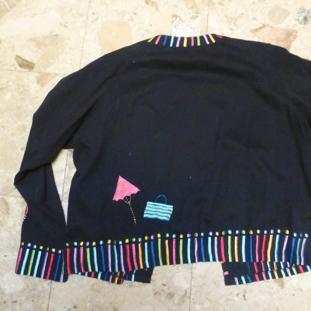 Michael Simon sweater colorful flowers pu… - Picture 2 of 4